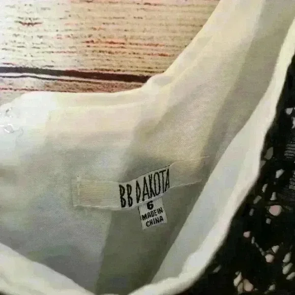 BB Dakota Black Lace Dress - Size 6 - Picture 10 of 12